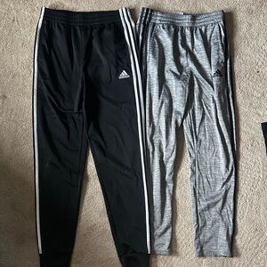 Adidas Kids Black and Gray Joggers